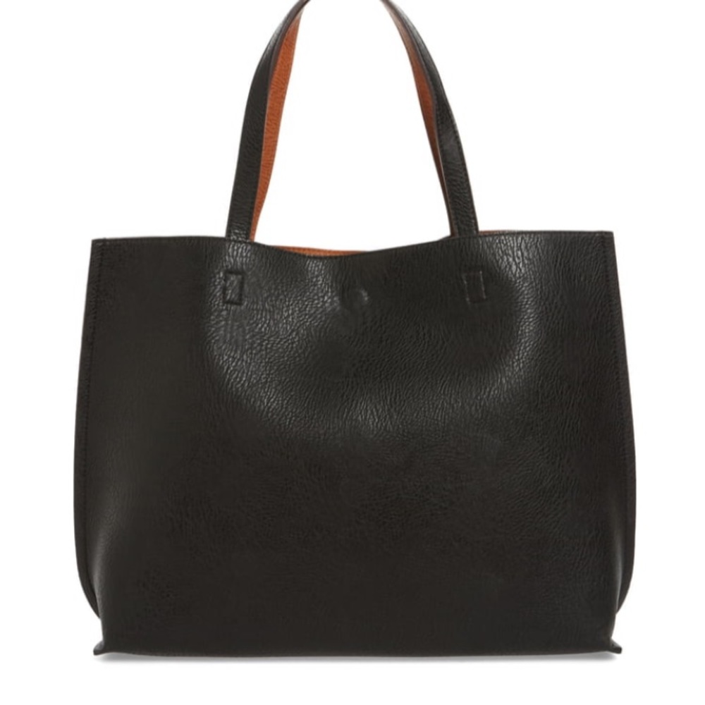 Street Level reversible faux leather tote